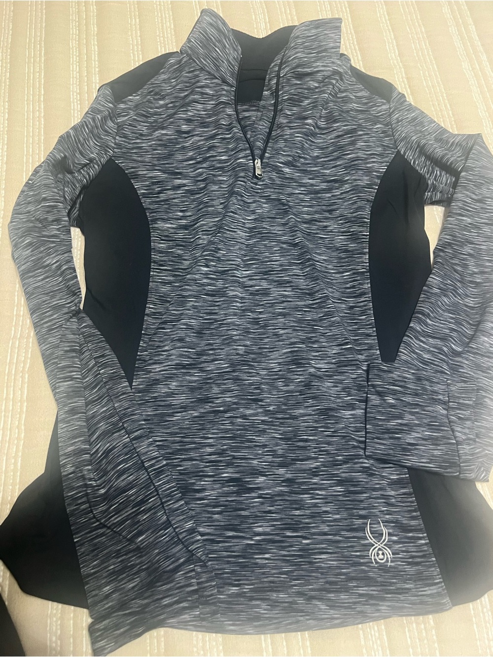 Spyder Quarter-Zip Heathered Gray Performance shirt